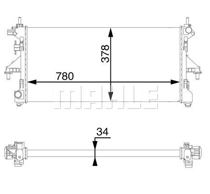 CR1069000S MAHLE Радиатор, охлаждение двигателя