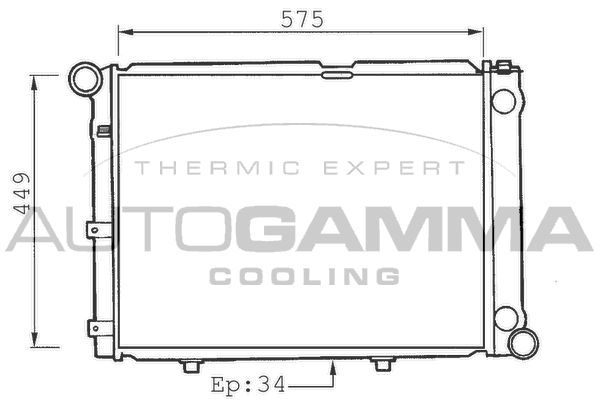 100515 AUTOGAMMA Радиатор, охлаждение двигателя