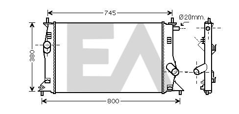 31R52081 EACLIMA Радиатор, охлаждение двигателя