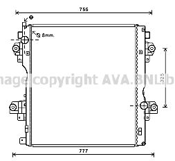 TO2603D AVA QUALITY COOLING Радиатор, охлаждение двигателя