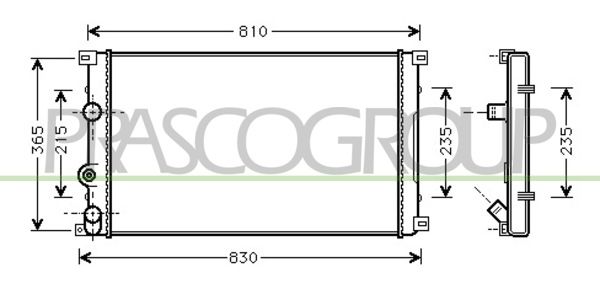 DS958R004 PRASCO Радиатор, охлаждение двигателя