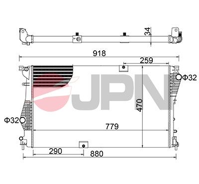 60C9047JPN JPN Радиатор, охлаждение двигателя