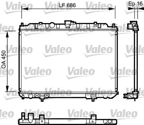 735064 VALEO Радиатор, охлаждение двигателя