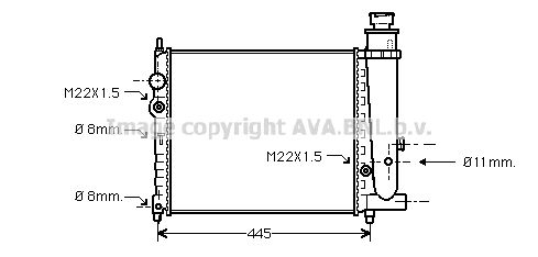 PE2073 AVA QUALITY COOLING Радиатор, охлаждение двигателя