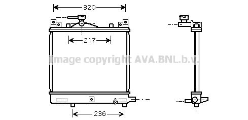 SZA2057 AVA QUALITY COOLING Радиатор, охлаждение двигателя