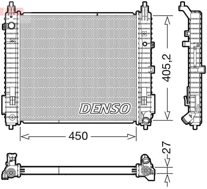 DRM46071 DENSO Радиатор, охлаждение двигателя