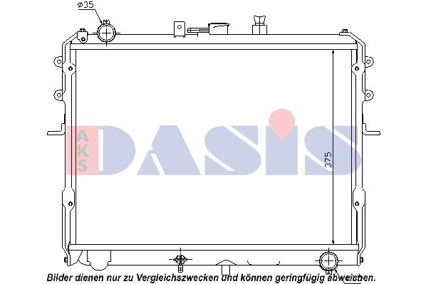 110054N AKS DASIS Радиатор, охлаждение двигателя