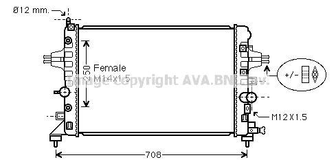 OL2482 AVA QUALITY COOLING Радиатор, охлаждение двигателя