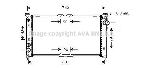 MZ2136 AVA QUALITY COOLING Радиатор, охлаждение двигателя