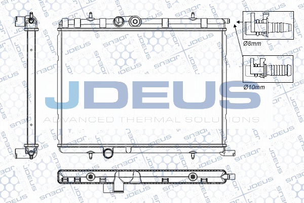 RA0210331 JDEUS Радиатор, охлаждение двигателя