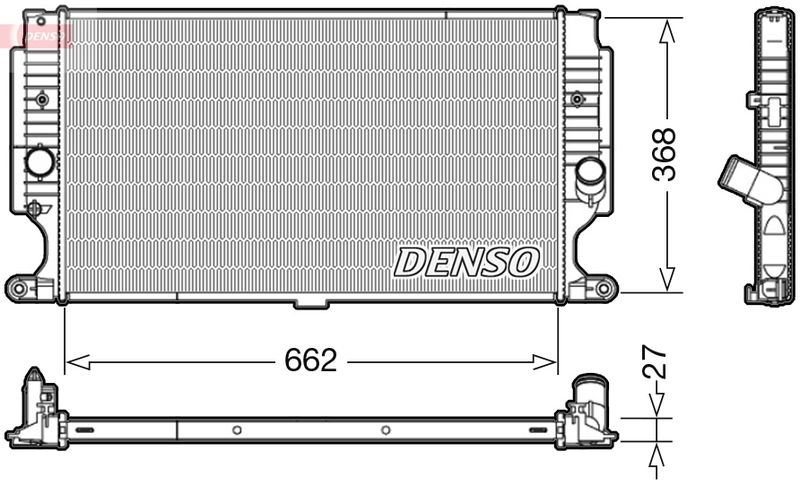 DRM50090 DENSO Радиатор, охлаждение двигателя