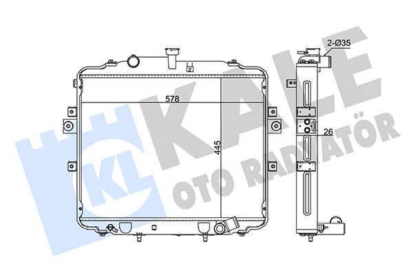 341965 KALE OTO RADYATÖR Радиатор, охлаждение двигателя