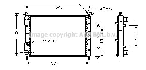 FTA2232 AVA QUALITY COOLING Радиатор, охлаждение двигателя