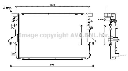 VNA2317 AVA QUALITY COOLING Радиатор, охлаждение двигателя