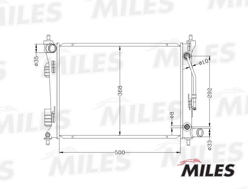 ACRB027 MILES Радиатор, охлаждение двигателя