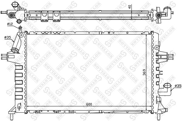 1025267SX STELLOX Радиатор, охлаждение двигателя