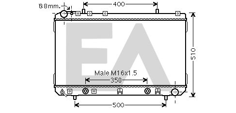 31R20019 EACLIMA Радиатор, охлаждение двигателя