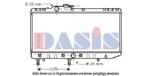 213280N AKS DASIS Радиатор, охлаждение двигателя