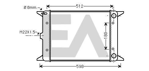 31R77007 EACLIMA Радиатор, охлаждение двигателя