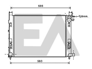 31R15003 EACLIMA Радиатор, охлаждение двигателя