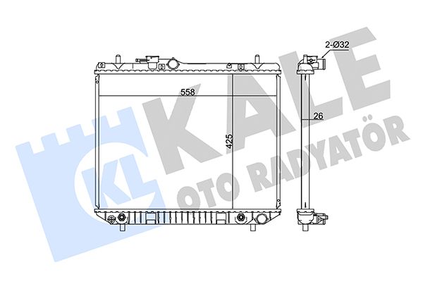 355600 KALE OTO RADYATÖR Радиатор, охлаждение двигателя