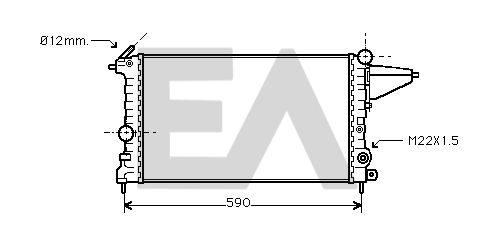 31R54155 EACLIMA Радиатор, охлаждение двигателя