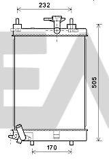 31R19044 EACLIMA Радиатор, охлаждение двигателя