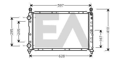 31R03005 EACLIMA Радиатор, охлаждение двигателя