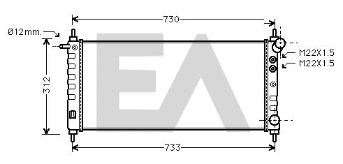 31R54186 EACLIMA Радиатор, охлаждение двигателя