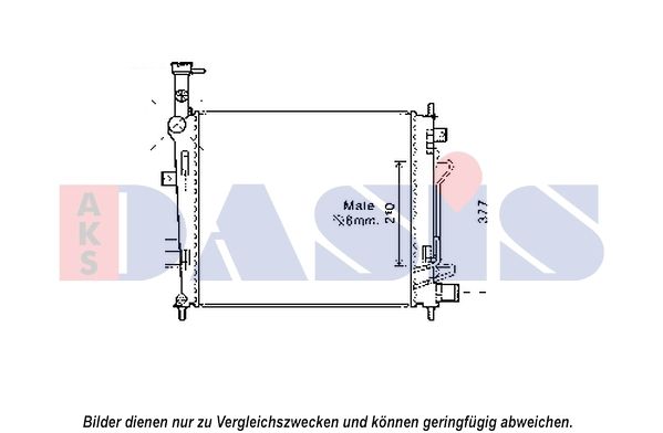 510163N AKS DASIS Радиатор, охлаждение двигателя