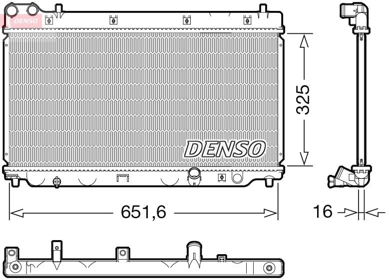 DRM40055 DENSO Радиатор, охлаждение двигателя