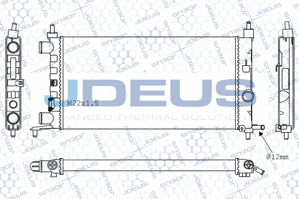 M0200670 JDEUS Радиатор, охлаждение двигателя