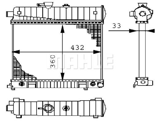 CR2207000S MAHLE Радиатор, охлаждение двигателя