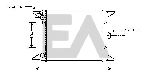 31R77014 EACLIMA Радиатор, охлаждение двигателя