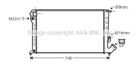 CNA2169 AVA QUALITY COOLING Радиатор, охлаждение двигателя