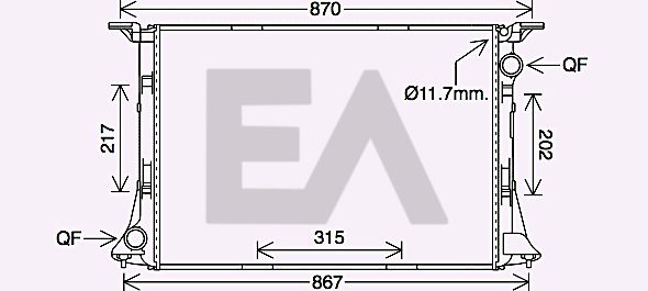 31R02067 EACLIMA Радиатор, охлаждение двигателя