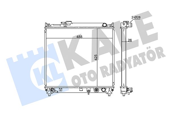 348095 KALE OTO RADYATÖR Радиатор, охлаждение двигателя