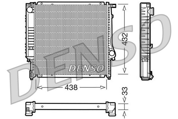 DRM05022 DENSO Радиатор, охлаждение двигателя