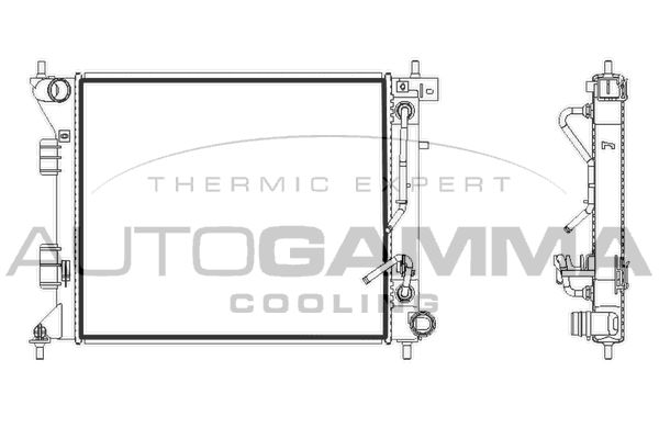107930 AUTOGAMMA Радиатор, охлаждение двигателя
