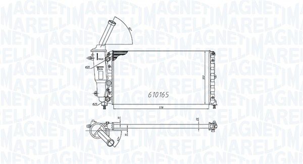 350213176000 MAGNETI MARELLI Радиатор, охлаждение двигателя