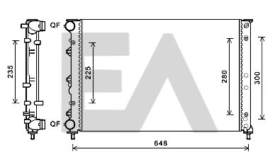 31R03022 EACLIMA Радиатор, охлаждение двигателя