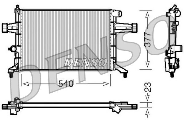 DRM20082 DENSO Радиатор, охлаждение двигателя