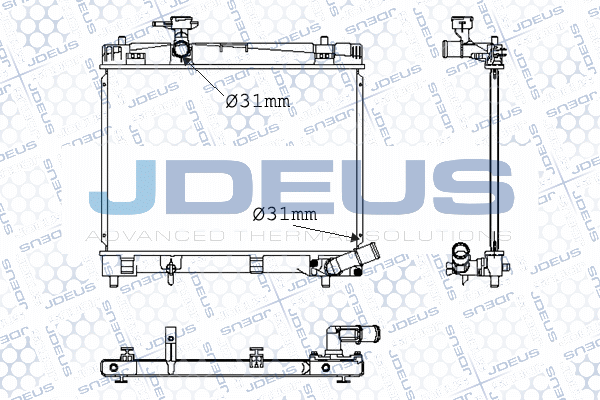 028M14 JDEUS Радиатор, охлаждение двигателя
