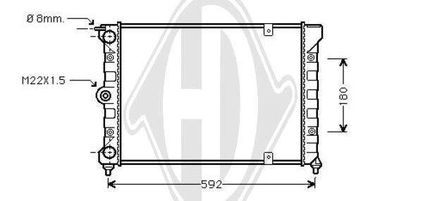 DCM3395 DIEDERICHS Радиатор, охлаждение двигателя