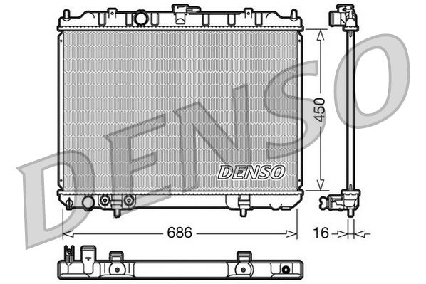 DRM46005 DENSO Радиатор, охлаждение двигателя