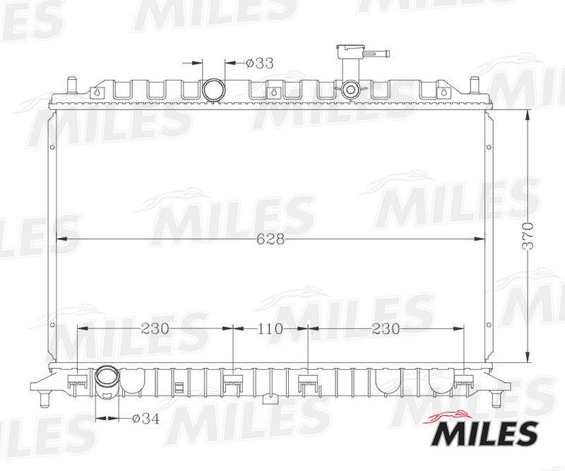 ACRB096 MILES Радиатор, охлаждение двигателя