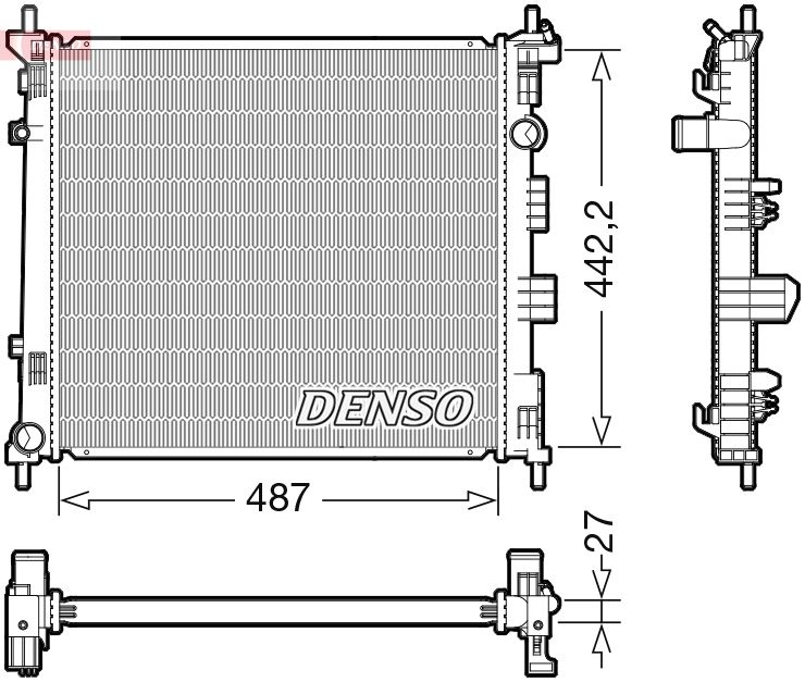 DRM46070 DENSO Радиатор, охлаждение двигателя