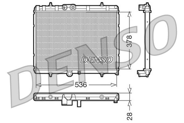 DRM07015 DENSO Радиатор, охлаждение двигателя