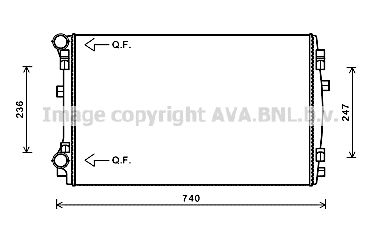 VNA2338 AVA QUALITY COOLING Радиатор, охлаждение двигателя