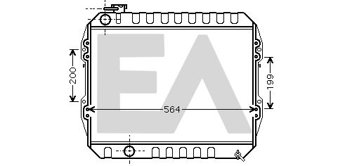 31R77076 EACLIMA Радиатор, охлаждение двигателя